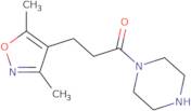 1-[3-(3,5-Dimethylisoxazol-4-yl)propanoyl]piperazine