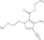 Ethyl 3-amino-4-cyano-1-(2-methoxyethyl)-1H-pyrrole-2-carboxylate