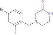 4-[(4-Bromo-2-fluorophenyl)methyl]piperazin-2-one