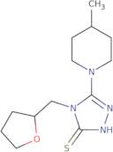 5-(4-Methylpiperidin-1-yl)-4-(oxolan-2-ylmethyl)-4H-1,2,4-triazole-3-thiol