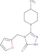 4-(Furan-2-ylmethyl)-5-(4-methylpiperidin-1-yl)-4H-1,2,4-triazole-3-thiol