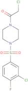 2-Chloro-1-[4-(3-chloro-4-fluorobenzenesulfonyl)piperazin-1-yl]ethan-1-one