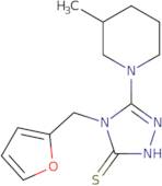 4-(Furan-2-ylmethyl)-5-(3-methylpiperidin-1-yl)-4H-1,2,4-triazole-3-thiol