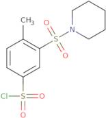 4-Methyl-3-(piperidine-1-sulfonyl)benzene-1-sulfonyl chloride