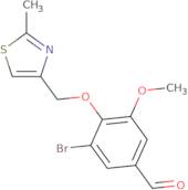 3-Bromo-5-methoxy-4-[(2-methyl-1,3-thiazol-4-yl)methoxy]benzaldehyde