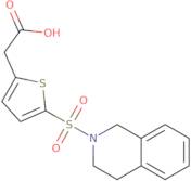 2-[5-(1,2,3,4-Tetrahydroisoquinoline-2-sulfonyl)thiophen-2-yl]aceticacid