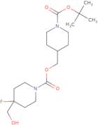 (1-[(tert-Butoxy)carbonyl]piperidin-4-yl)methyl 4-fluoro-4-(hydroxymethyl)piperidine-1-carboxylate