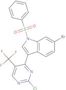 6-Bromo-3-(2-chloro-5-(trifluoromethyl)pyrimidin-4-yl)-1-(phenylsulfonyl)-1H-indole