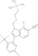 7-Bromo-3-(2-chloro-5-(trifluoromethyl)pyrimidin-4-yl)-1-((2-(trimethylsilyl)ethoxy)methyl)-1H-ind…