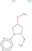 [(2R,4R)-4-Methoxy-1-(pyrimidin-4-yl)pyrrolidin-2-yl]methanamine dihydrochloride