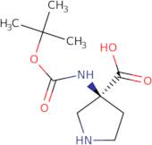 (S)-3-((tert-Butoxycarbonyl)amino)pyrrolidine-3-carboxylic acid