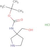 tert-Butyl N-[3-(hydroxymethyl)pyrrolidin-3-yl]carbamate hydrochloride