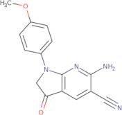 6-Amino-1-(4-methoxyphenyl)-3-oxo-1H,2H,3H-pyrrolo[2,3-b]pyridine-5-carbonitrile