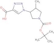 rac-1-[(3R,4S)-1-[(tert-Butoxy)carbonyl]-4-methylpyrrolidin-3-yl]-1H-1,2,3-triazole-4-carboxylic...