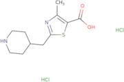 4-Methyl-2-[(piperidin-4-yl)methyl]-1,3-thiazole-5-carboxylic acid dihydrochloride