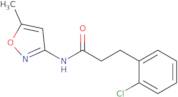 3-(2-chlorophenyl)-N-(5-methylisoxazol-3-yl)propanamide