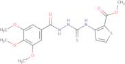methyl 3-((thioxo(((3,4,5-trimethoxyphenyl)carbonylamino)amino)methyl)amino)thiophene-2-carboxylate