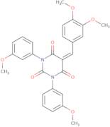 1,3-bis(3-methoxyphenyl)-5-((3,4-dimethoxyphenyl)methylene)-1,3-diazaperhydroine-2,4,6-trione