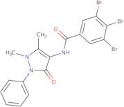 N-(2,3-dimethyl-5-oxo-1-phenyl(3-pyrazolin-4-yl))(3,4,5-tribromophenyl)formamide