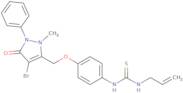 4-bromo-2-methyl-1-phenyl-3-((4-(((prop-2-enylamino)thioxomethyl)amino)phenoxy)methyl)-3-pyrazolin…