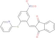 2-((5-nitro-2-(2-pyridylthio)phenyl)methylene)indane-1,3-dione