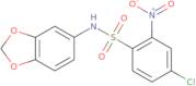 N-(2H-1,3-benzodioxol-5-yl)-4-chloro-2-nitrobenzene-1-sulfonamide