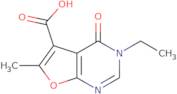 3-Ethyl-6-methyl-4-oxo-3H,4H-furo[2,3-d]pyrimidine-5-carboxylic acid