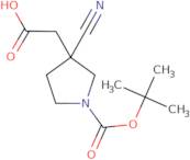 2-(1-(tert-Butoxycarbonyl)-3-cyanopyrrolidin-3-yl)acetic acid