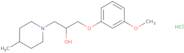 1-(3-Methoxyphenoxy)-3-(4-methylpiperidin-1-yl)propan-2-ol hydrochloride