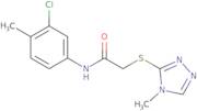 N-(3-Chloro-4-methylphenyl)-2-[(4-methyl-4H-1,2,4-triazol-3-yl)sulfanyl]acetamide