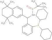 (R)-N-((S)-(2-(Dicyclohexylphosphanyl)phenyl)(5,5,8,8-tetramethyl-5,6,7,8-tetrahydronaphthalen-2-y…