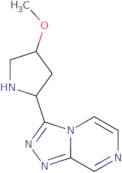 4-Methoxy-2-{[1,2,4]triazolo[4,3-a]pyrazin-3-yl}pyrrolidine