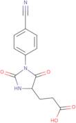 3-[1-(4-Cyanophenyl)-2,5-dioxoimidazolidin-4-yl]propanoic acid