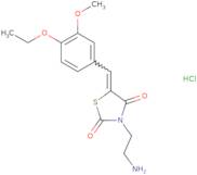 (5Z)-3-(2-Aminoethyl)-5-[(4-ethoxy-3-methoxyphenyl)methylidene]-1,3-thiazolidine-2,4-dione hydro...