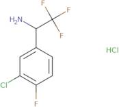 1-(3-Chloro-4-fluorophenyl)-2,2,2-trifluoroethan-1-amine hydrochloride