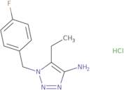 5-Ethyl-1-[(4-fluorophenyl)methyl]-1H-1,2,3-triazol-4-amine hydrochloride