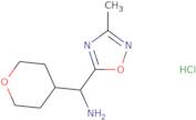 (3-Methyl-1,2,4-oxadiazol-5-yl)(oxan-4-yl)methanamine hydrochloride