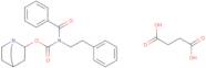 N-Benzoyl-N-[2-(phenyl)ethyl]-N-carbamic acid R-quinuclidinol ester succinic acid salt