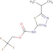 2,2,2-Trifluoroethyl N-[5-(propan-2-yl)-1,3,4-thiadiazol-2-yl]carbamate