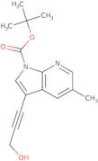 tert-Butyl 3-(3-hydroxyprop-1-ynyl)-5-methyl-1H-pyrrolo[2,3-b]pyridine-1-carboxylate, tech. grade