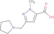 1-Methyl-3-(pyrrolidin-1-ylmethyl)-1H-pyrazole-5-carboxylic acid