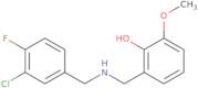 2-{[(3-Chloro-4-fluorobenzyl)amino]methyl}-6-methoxyphenol