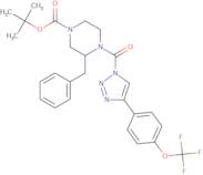 tert-Butyl 3-benzyl-4-{4-[4-(trifluoromethoxy)phenyl]-1H-1,2,3-triazole-1-carbonyl}piperazine-1-ca…