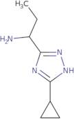 1-(5-Cyclopropyl-1H-1,2,4-triazol-3-yl)propan-1-amine