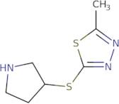 2-Methyl-5-(pyrrolidin-3-ylsulfanyl)-1,3,4-thiadiazole