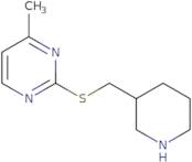 4-Methyl-2-[(piperidin-3-ylmethyl)sulfanyl]pyrimidine