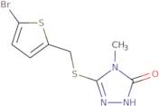 3-{[(5-Bromothiophen-2-yl)methyl]sulfanyl}-4-methyl-4,5-dihydro-1H-1,2,4-triazol-5-one