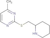 4-Methyl-2-[(piperidin-2-ylmethyl)sulfanyl]pyrimidine