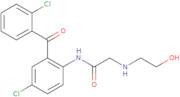 N-[4-Chloro-2-(2-chlorobenzoyl)phenyl]-2-[(2-hydroxyethyl)amino]acetamide