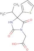 2-[2,5-Dioxo-4-(propan-2-yl)-4-(thiophen-2-yl)imidazolidin-1-yl]acetic acid